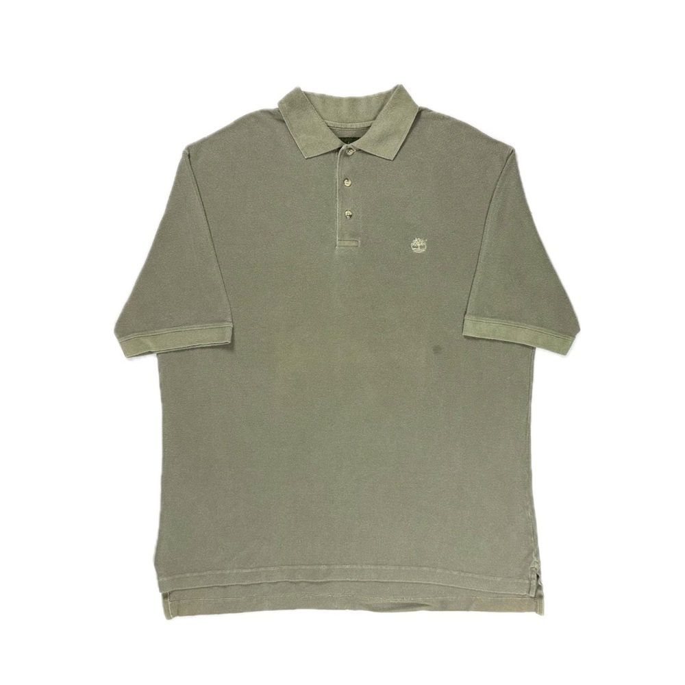 Vintage‎ Y2K Timberland Casual moss green polo shirt mens XL